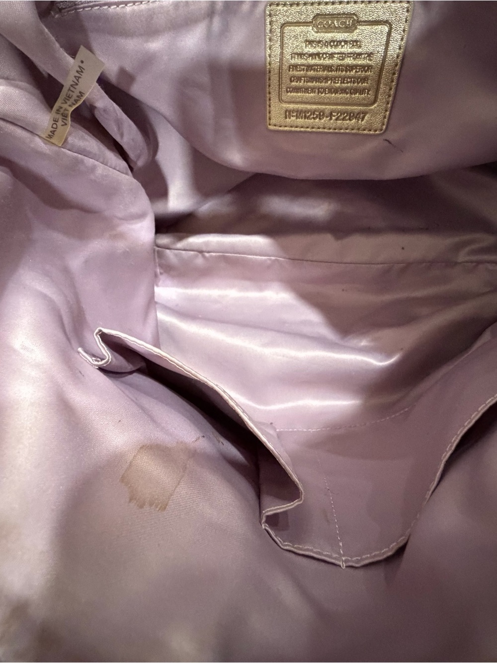 Coach Poppy Brown Signature Shoulder Tote with Gold Trim - Picture 12 of 14